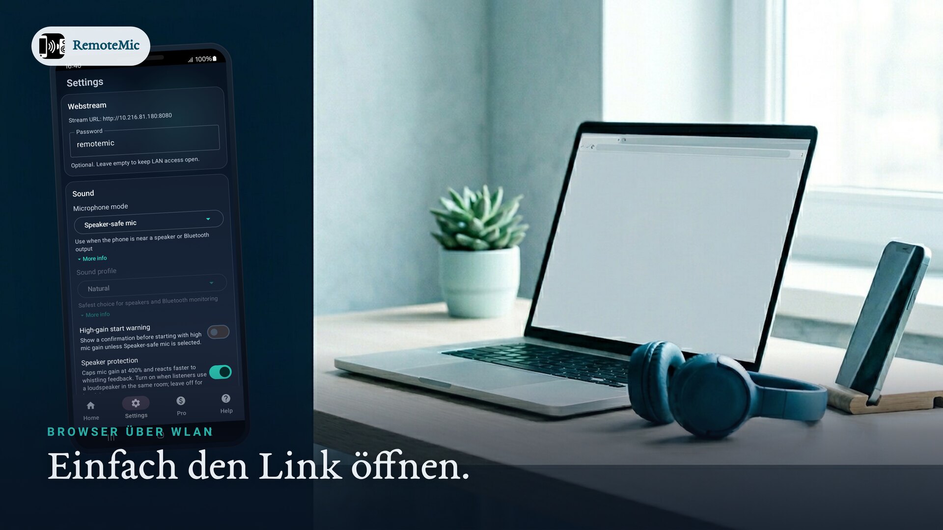 Mithören im Browser im selben WLAN