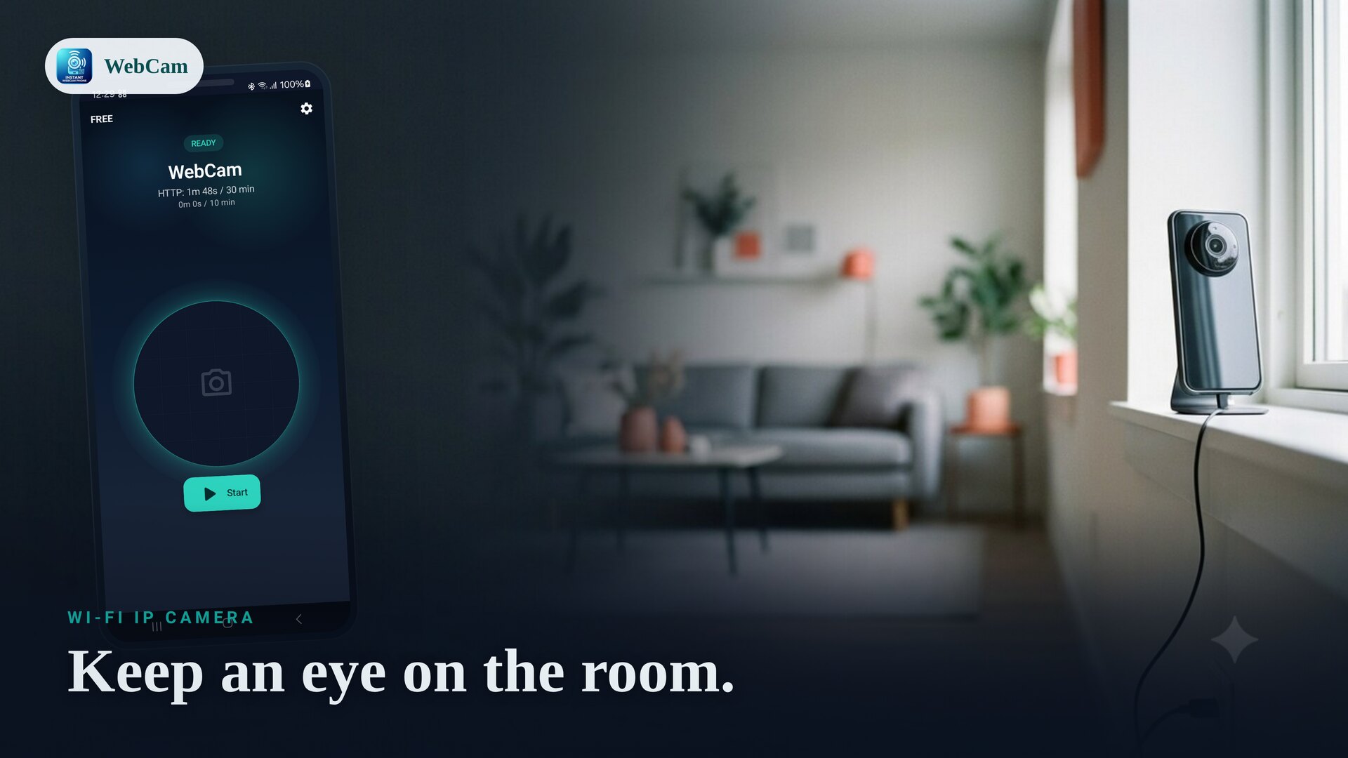 Ein Handy als Wi-Fi IP camera zur Raumüberwachung